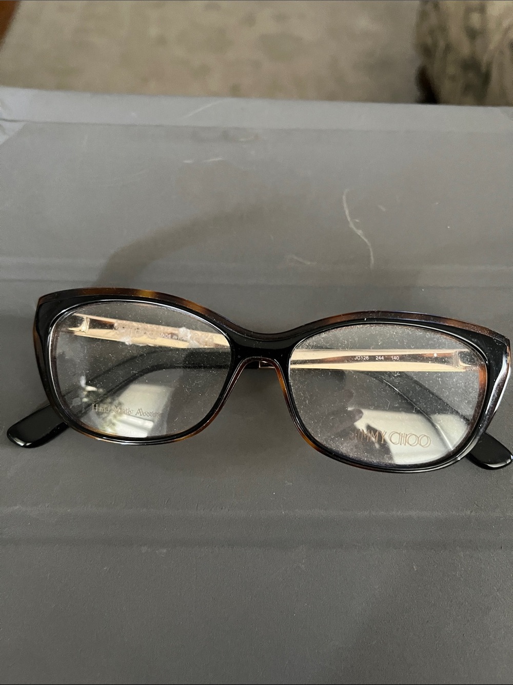 Jimmy Choo Women's Tortoiseshell Rectangular Eyeglass Frames - Brown/Black
